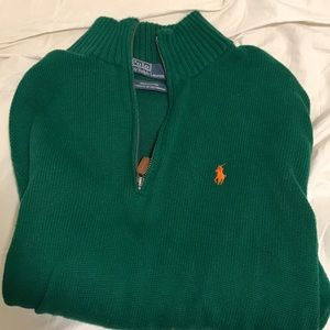 RL large green polo sweater